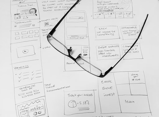 Sketches translating ideation into early screen concepts.